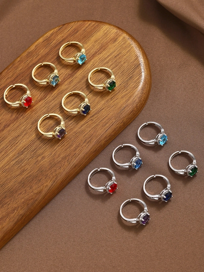 Copper Geometric Adjustable Ring