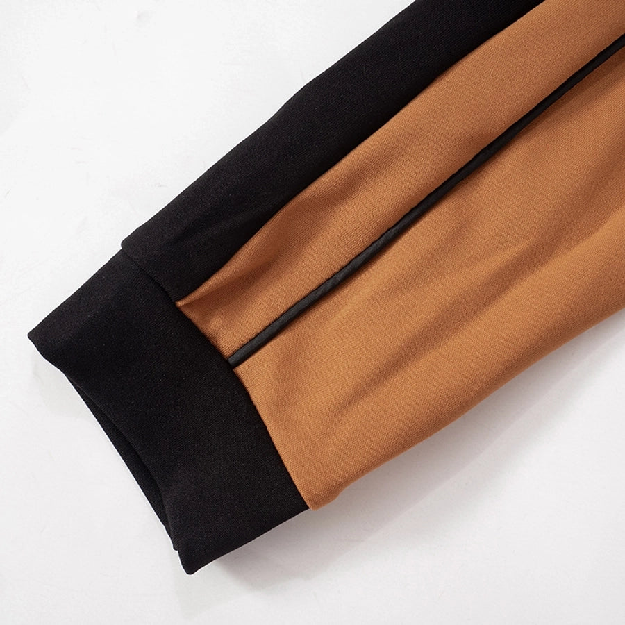 Daily Women's Streetwear Contrast Collar Spandex Polyester Twilled Satin Shorts Sets Shorts Sets