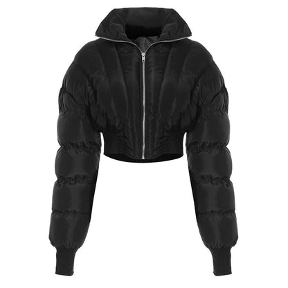Women's Streetwear Solid Color Zipper Coat