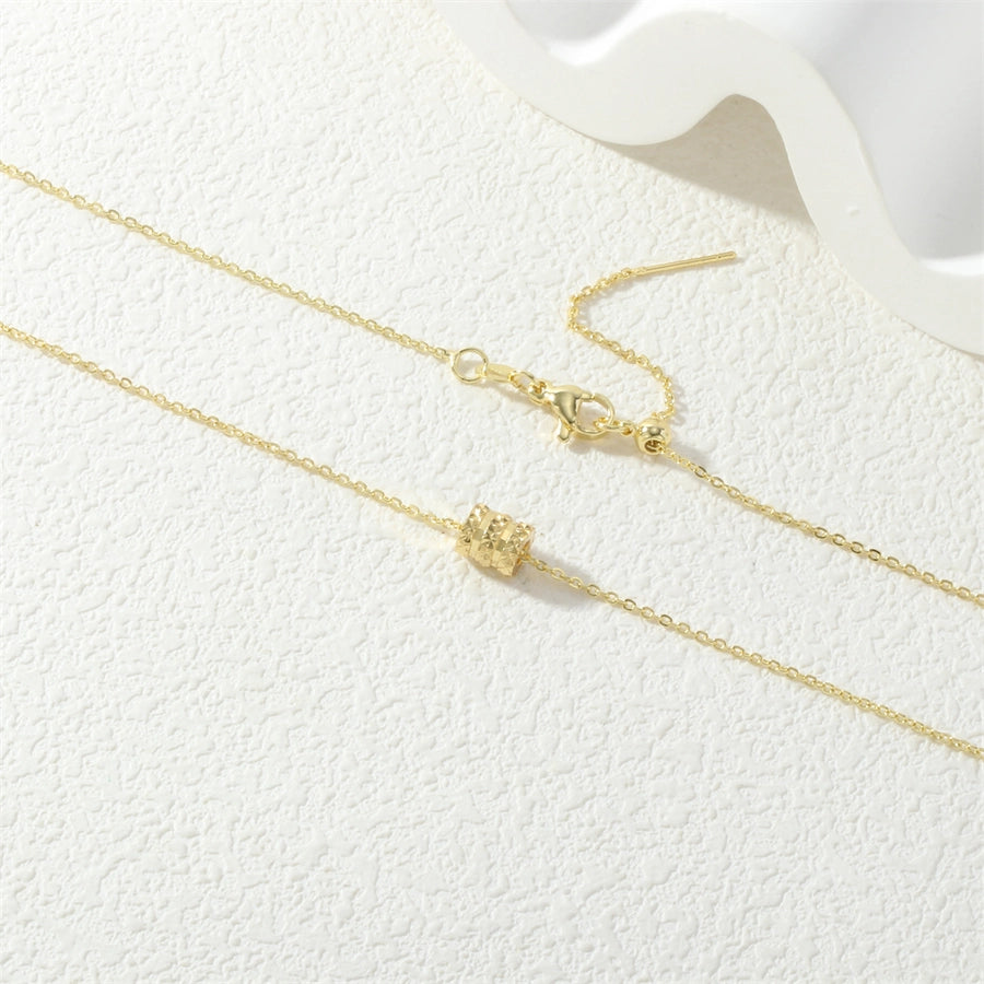 Jewelry Lady Simple Style Geometric Copper Zircon Necklace