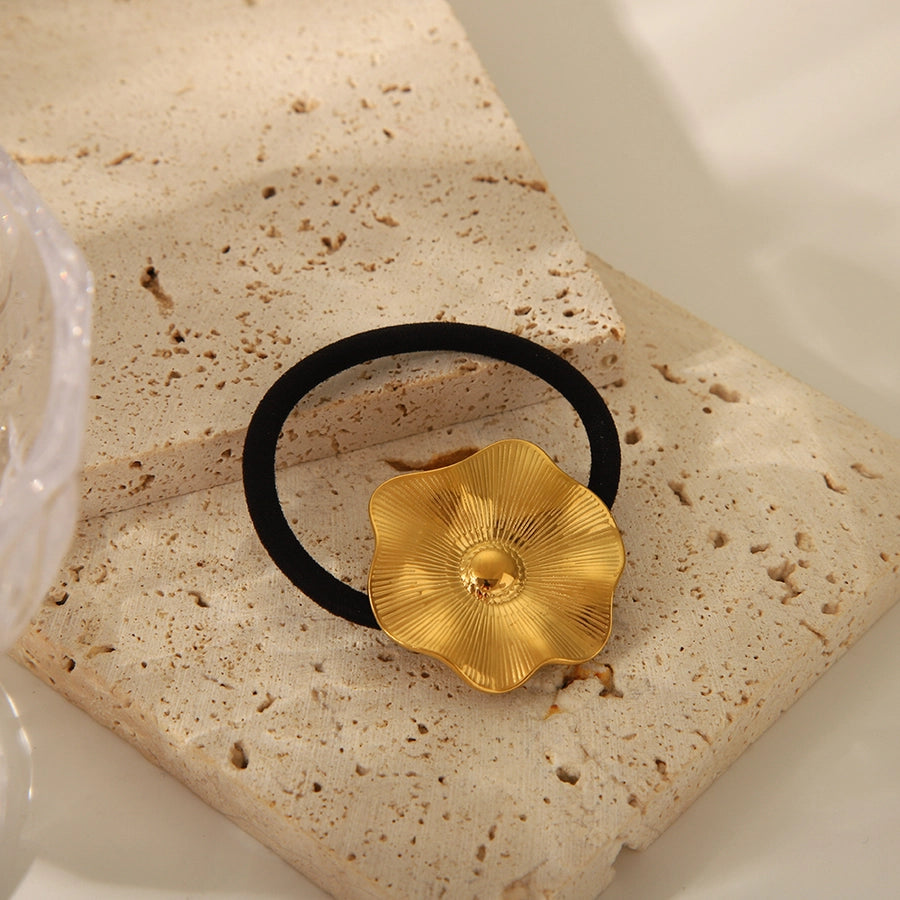 Women's IG Style Fairy Style Simple Style Geometric 304 Stainless Steel Elastic Band Plating Hair Tie