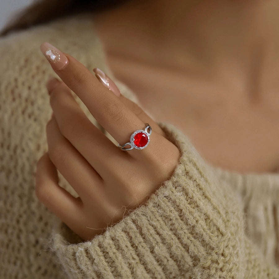 Copper Geometric Adjustable Ring