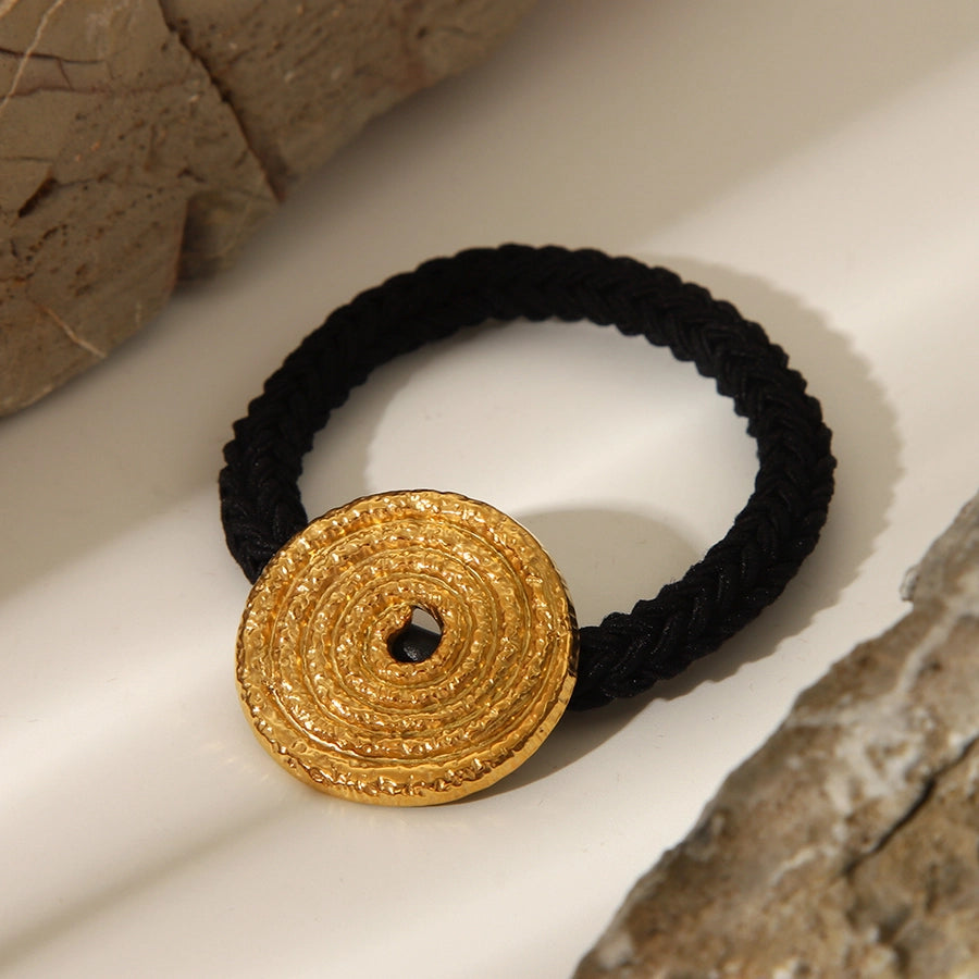 Women's Elegant Cute Circle 304 Stainless Steel Elastic Band Plating Hair Tie