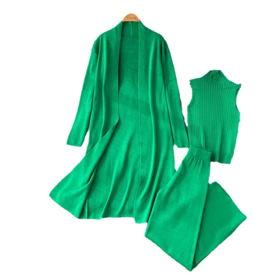 Holiday Women's Vacation Simple Style Solid Color Ice Silk Polyester Pants Sets Pants Sets