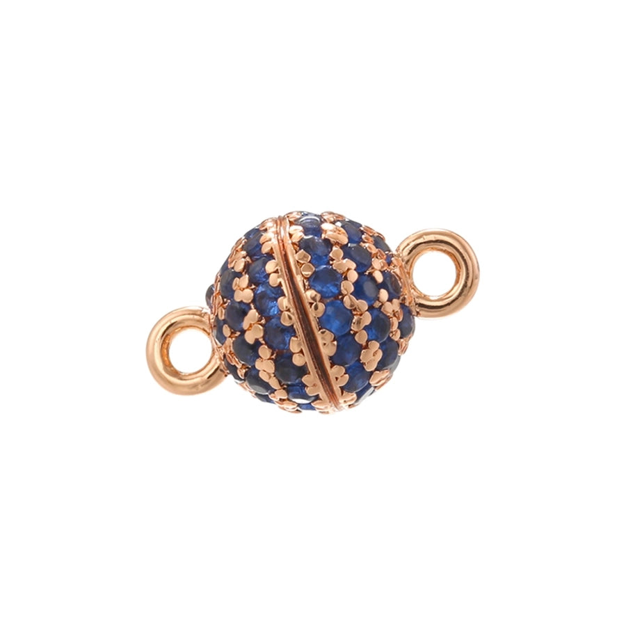 1 Piece Copper Zircon 18K Gold Plated Round Pendant Spacer Bars Jewelry Accessories