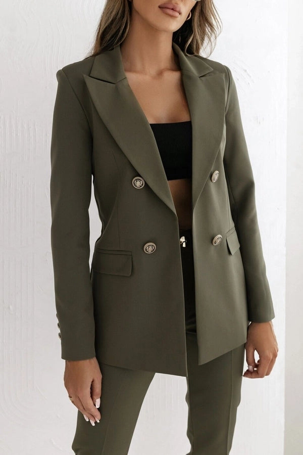 Women's Blazer Long Sleeve Blazers Simple Style Classic Style Solid Color