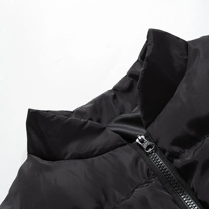 Women's Streetwear Solid Color Zipper Coat cotton clothes