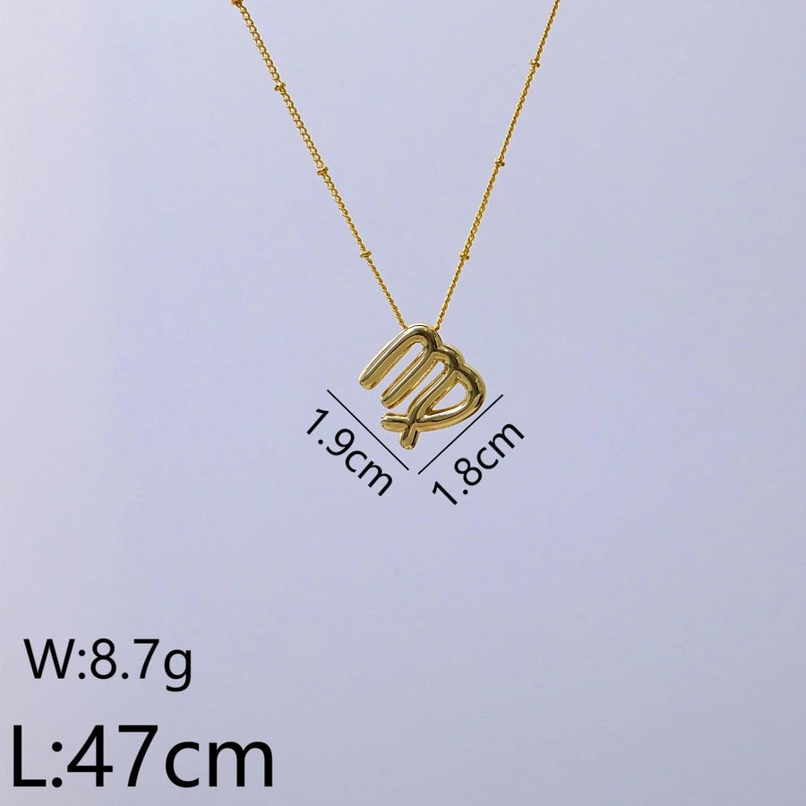 Jewelry IG Style Classic Style Commute Constellation 304 Stainless Steel 18K Gold Plated Pendant Necklace