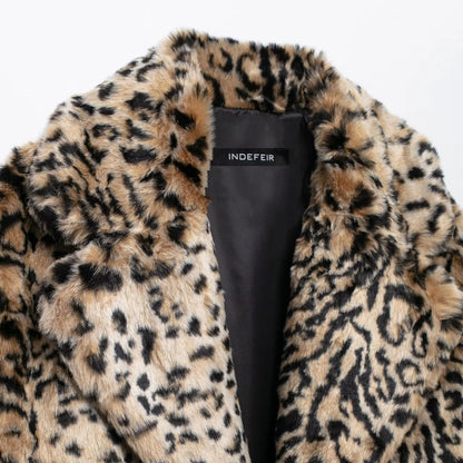 Women's Casual Luxurious Leopard Coat