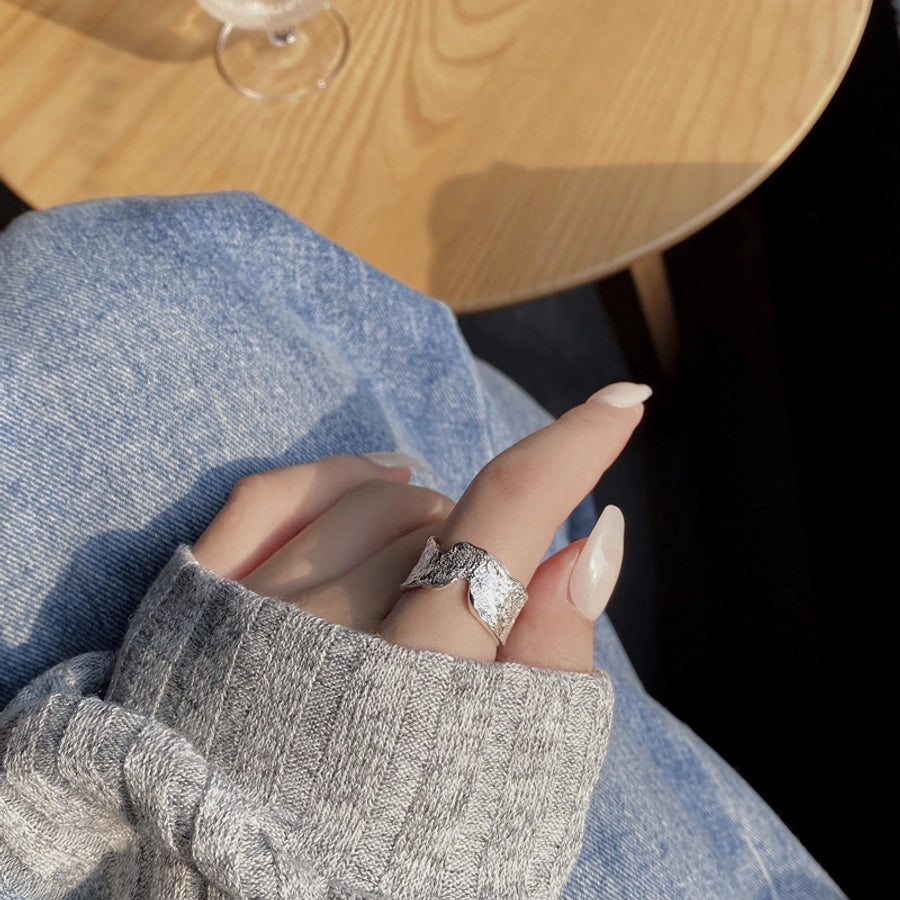 925 Sterling Silver Geometric Open Rings