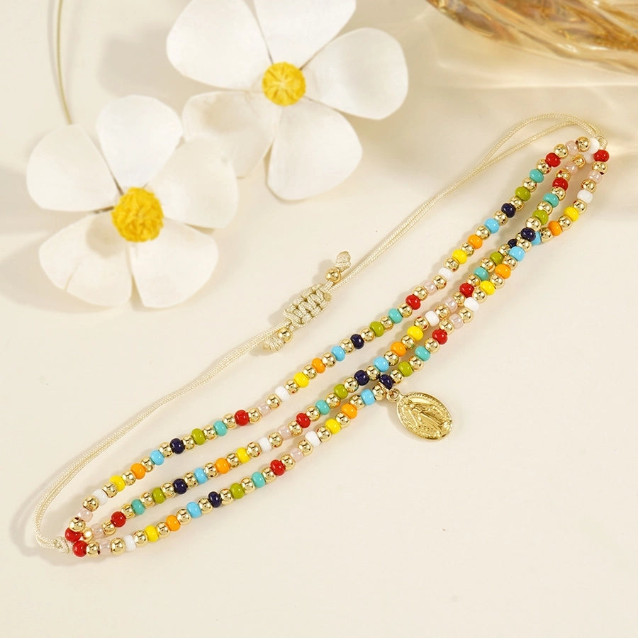 Simple Style Human Seed Bead rope Beaded Chain Beaded Bracelets