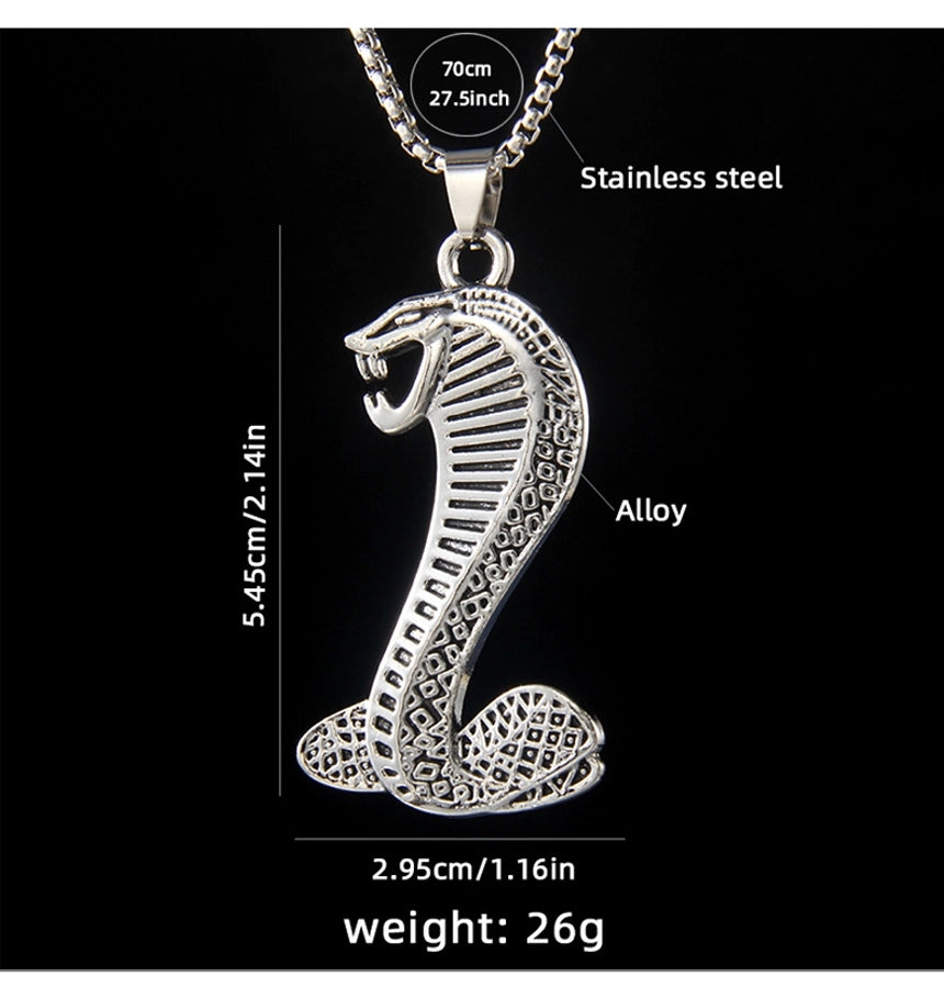 Hip-Hop Exaggerated Snake 201 Stainless Steel Alloy Unisex Pendant Necklace