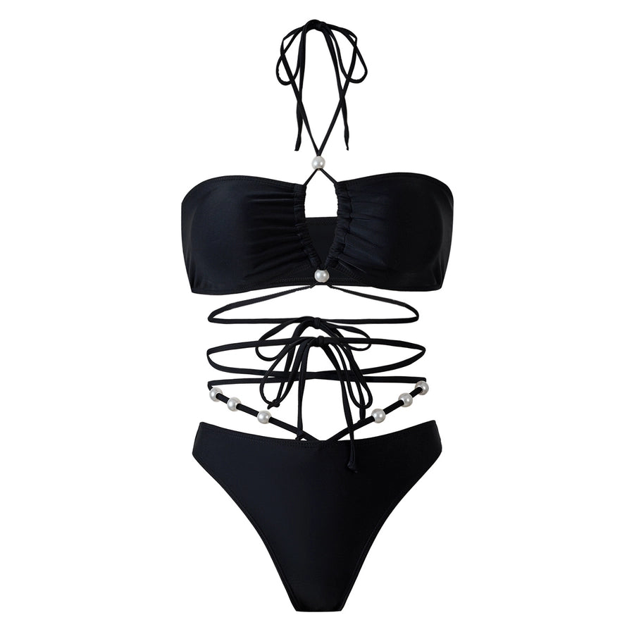 Women's Sexy Solid Color 2 Pieces Bikinis Swimwear