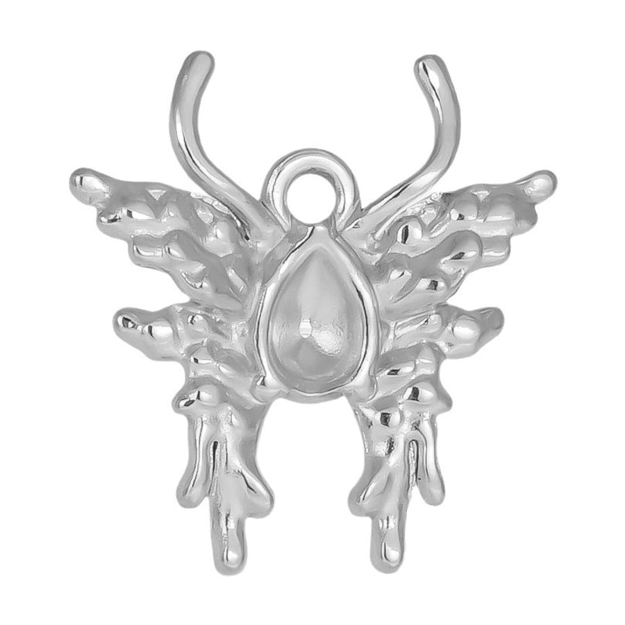 1 Piece 24 * 22mm 304 Stainless Steel 18K Gold Plated Butterfly Pendant Jewelry Accessories