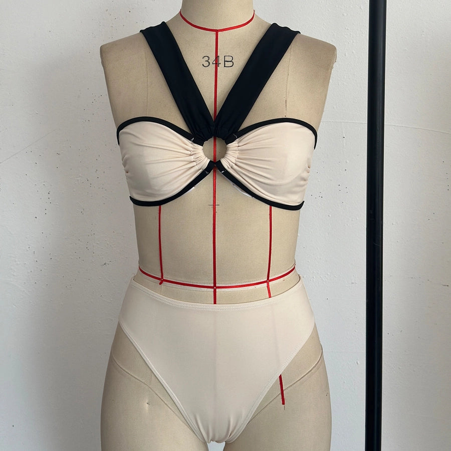 Women's Multicolor 2 Pieces Set Bikinis Swimwear