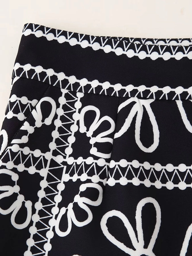 Daily Women's Streetwear Printing Polyester Printing Shorts Sets Shorts Sets