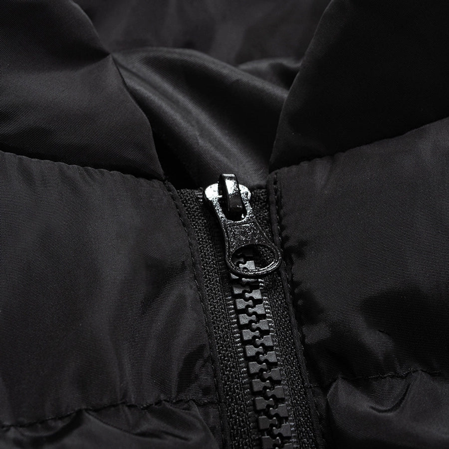 Women's Streetwear Solid Color Zipper Coat cotton clothes