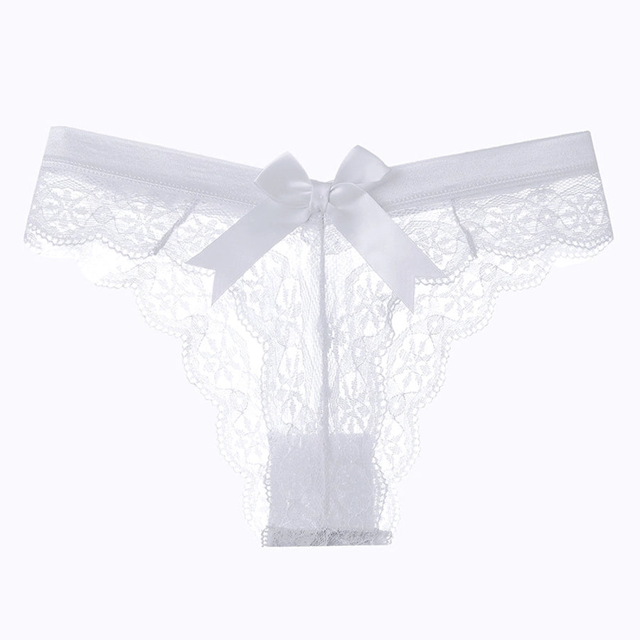 Bow Knot Seamless Lace Low Waist Panties