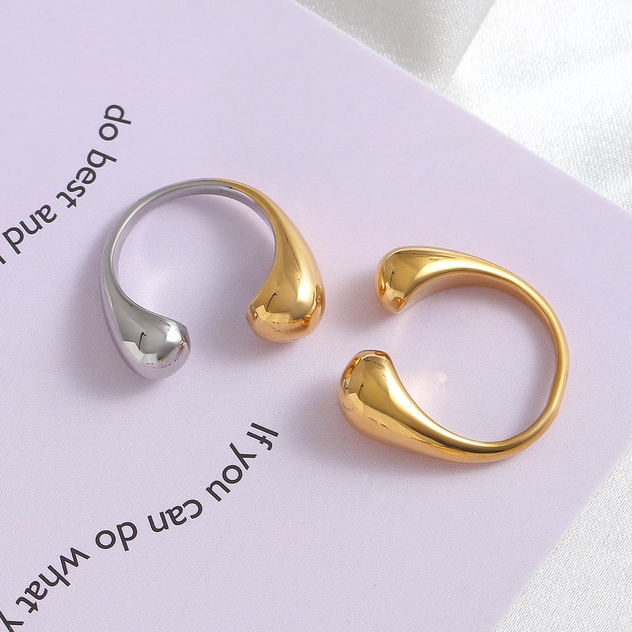 Jewelry Simple Style Commute Geometric 304 Stainless Steel Open Rings