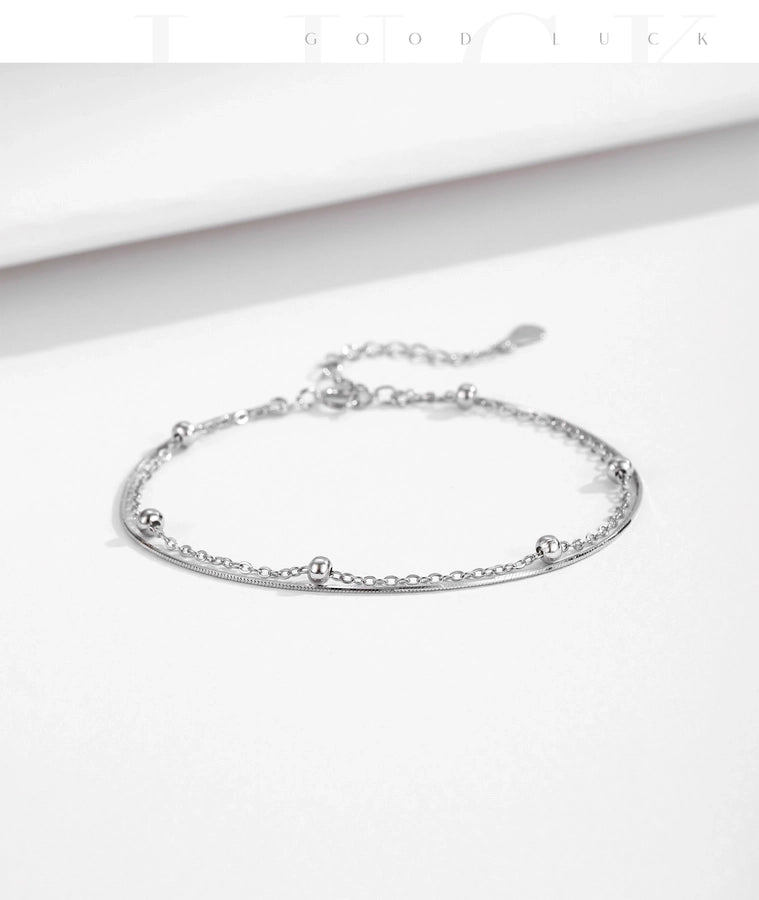 925 Sterling Silver cable chain snake chain Bracelets IG Style Commute Korean Style