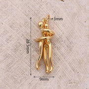 Couple Hug Pendant (Gold)