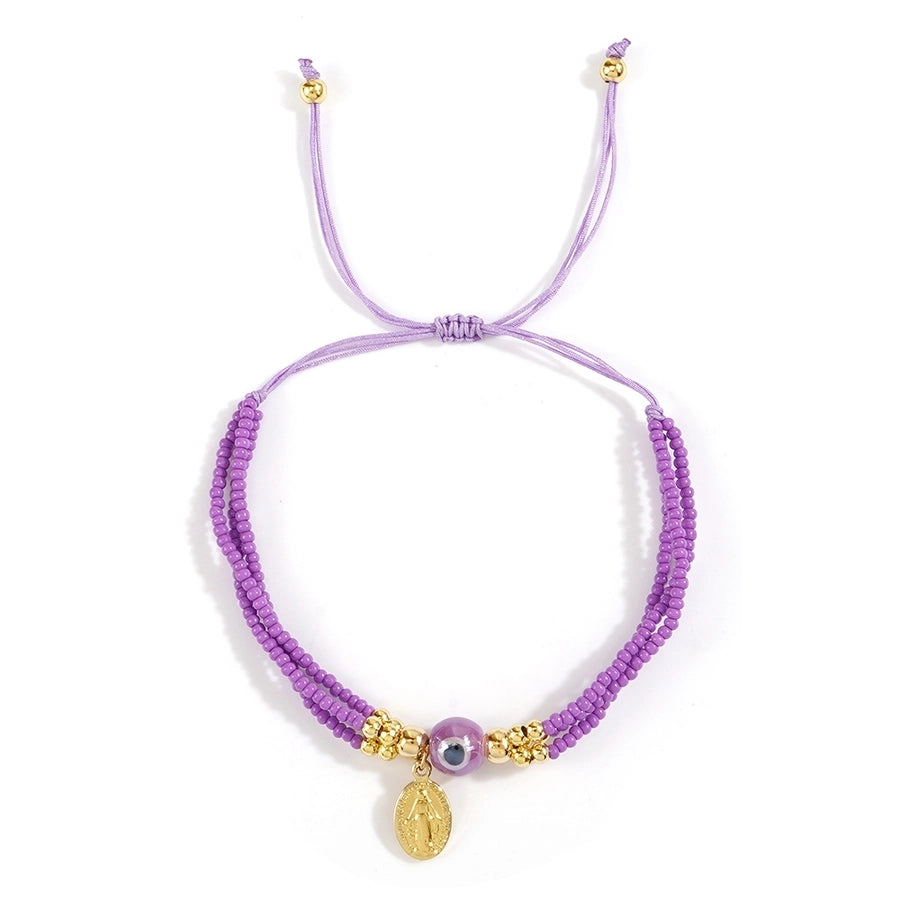 Casual Human Eye Seed Bead rope Beaded Chain Beaded Bracelets