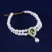 Double-Layer Pearl Gemstone Green