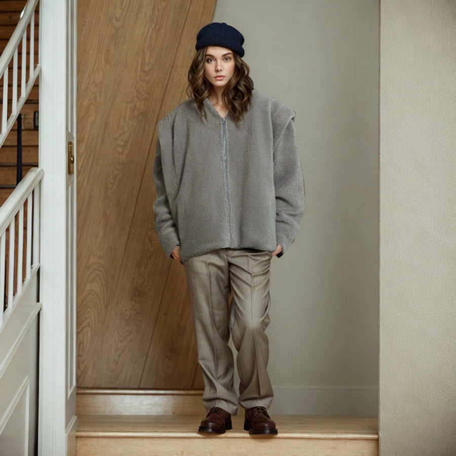 Women's Vacation Simple Style Solid Color Zipper Coat