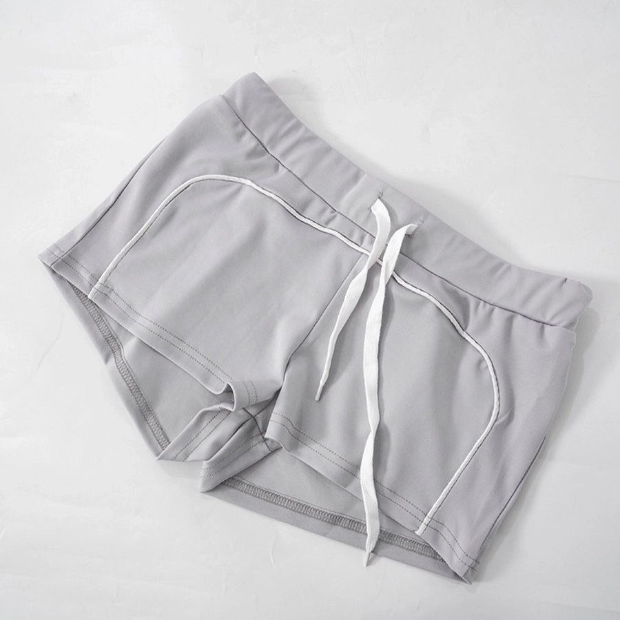 Daily Women's Streetwear Contrast Collar Spandex Polyester Twilled Satin Shorts Sets Shorts Sets