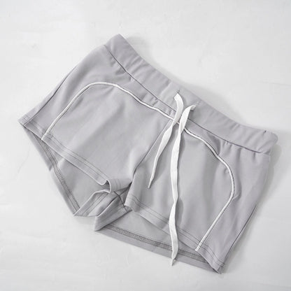 Daily Women's Streetwear Contrast Collar Spandex Polyester Twilled Satin Shorts Sets Shorts Sets