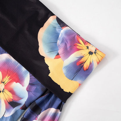 Women's Bandeau Long Sleeve T-Shirts Streetwear Flower