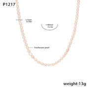 P1217-Gold Freshwater Pearl Necklace