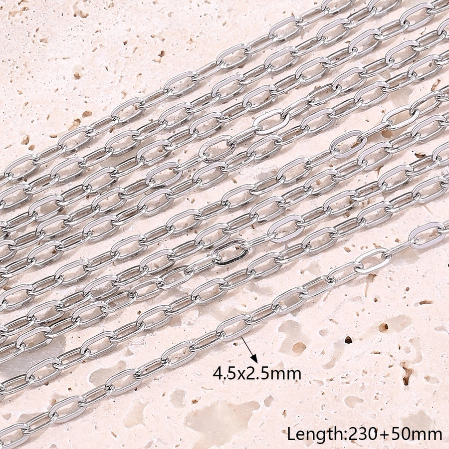 10 Strands/Package 304 Stainless Steel cable chain snake chain Belcher Chain Polished Length: 170 50mm Length:230+50mm Jewelry Accessories