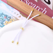 Round Buckle White Rope (Gold)
