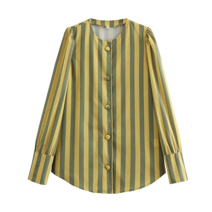 Women's Blouse Long Sleeve Blouses Vacation Simple Style Multicolor