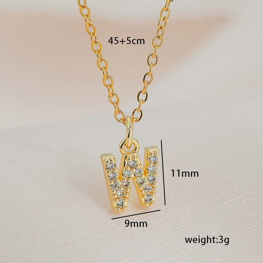 Jewelry Basic Retro Classic Style Letter 304 Stainless Steel Copper Pendant Necklace