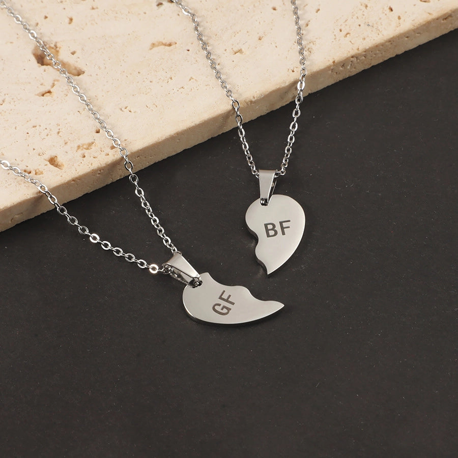 Jewelry IG Style Romantic Heart Shape 304 Stainless Steel Plating Pendant Necklace