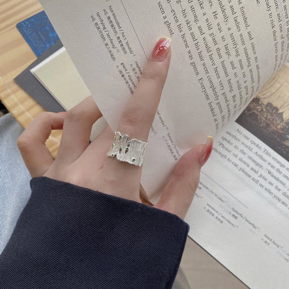 925 Sterling Silver Zircon Geometric Rings