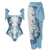 Swimsuit+ Wrap Skirt Suit