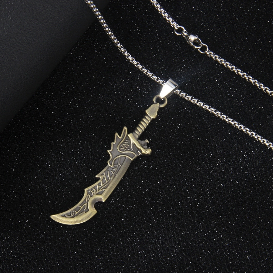 Hip-Hop Streetwear Broadsword 201 Stainless Steel Alloy Plating Unisex Pendant Necklace