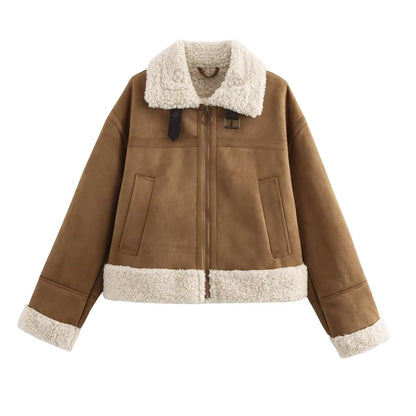 Women's Vacation Simple Style Solid Color Zipper Coat Casual Jacket