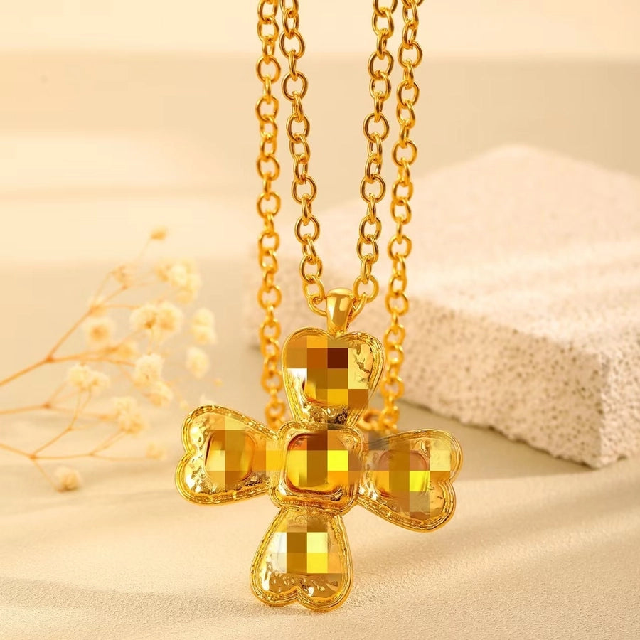 Vintage Style Classic Style Cross Alloy cable chain Pendant Necklaces