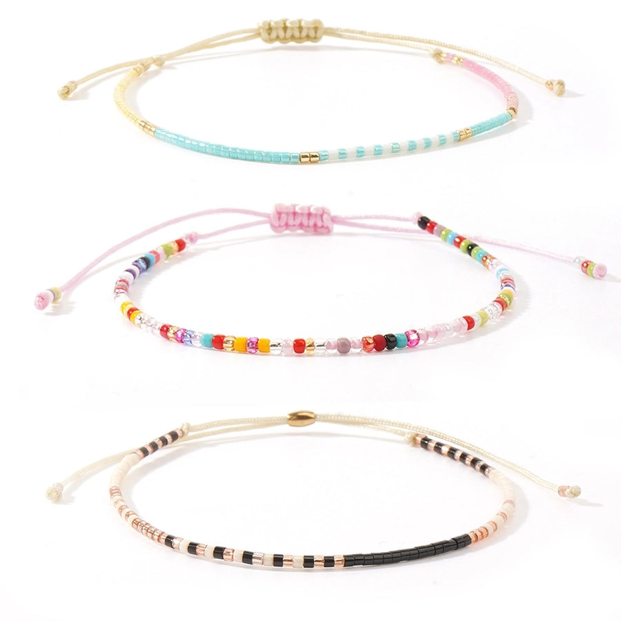 Bohemian Round Seed Bead Wax line Copper  Beaded Bracelets