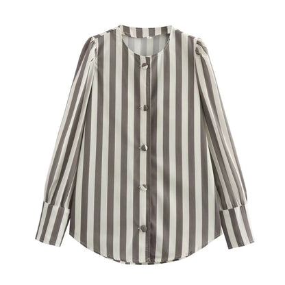 Women's Blouse Long Sleeve Blouses Vacation Simple Style Multicolor
