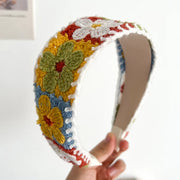 Yellow Knitted Flat Headband