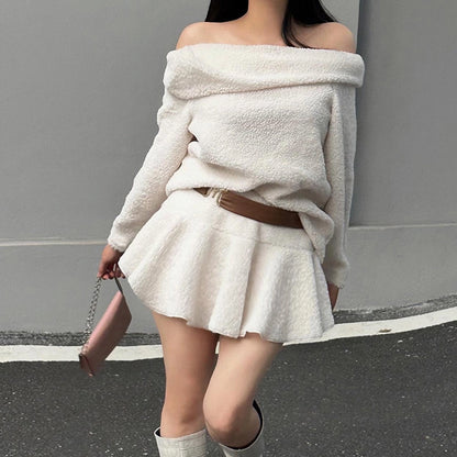 Holiday Women's Elegant Solid Color Spandex Polyester Skirt Sets Skirt Sets