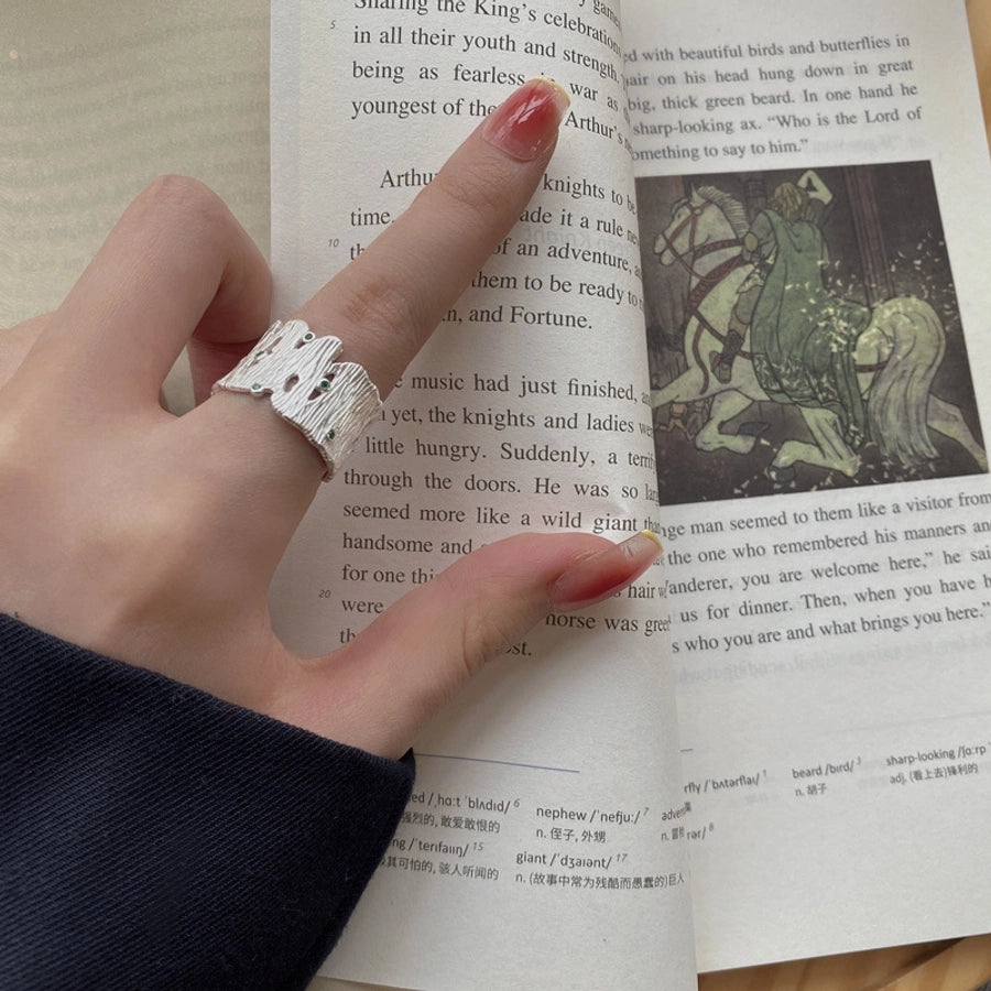 925 Sterling Silver Zircon Geometric Rings