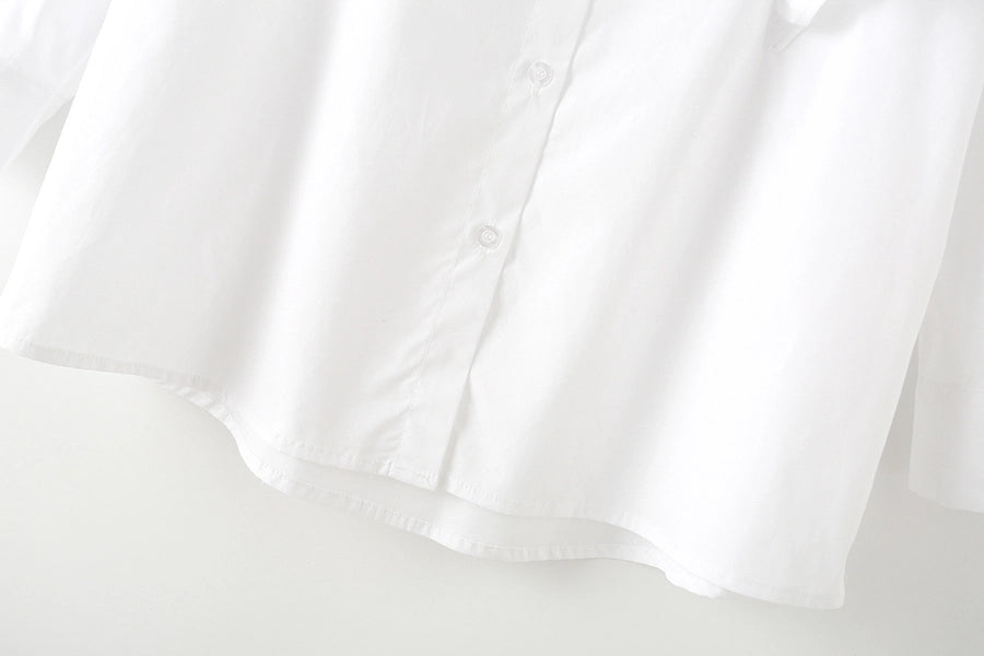 Women's Blouse Long Sleeve Blouses Elegant Solid Color