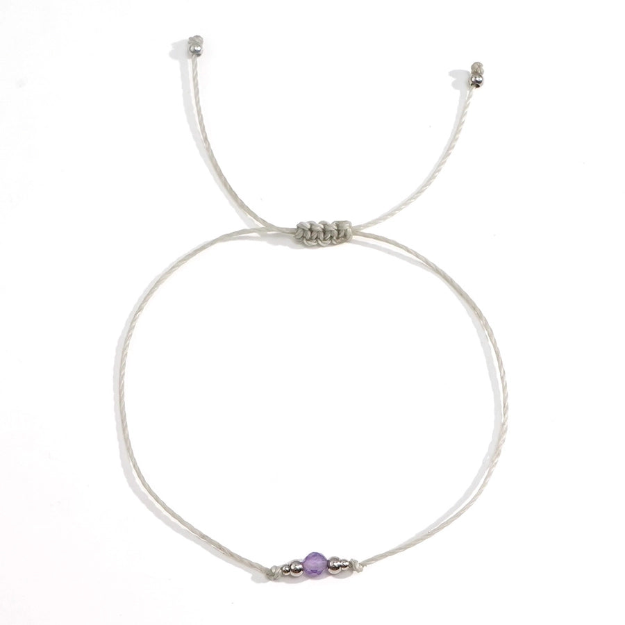 Bohemian Round 304 Stainless Steel natural stone Wax line  String Bracelets
