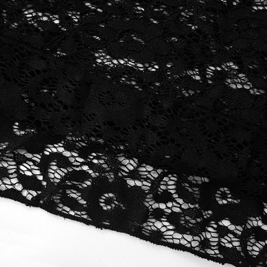 Women's Hip skirt Sexy Boat Neck Long Sleeve Solid Color Above Knee Masquerade